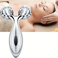 V Shaped Roller Massager for Face - 360 Degree Rotation