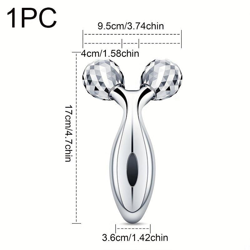 V Shaped Roller Massager for Face - 360 Degree Rotation
