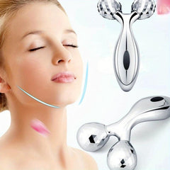 V Shaped Roller Massager for Face - 360 Degree Rotation
