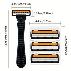 Classic Razor Set with Reusable Blades and Skin Guard