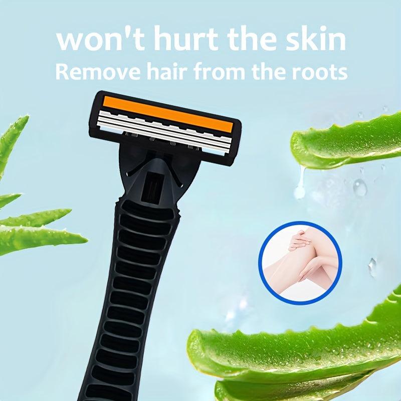 Classic Razor Set with Reusable Blades and Skin Guard