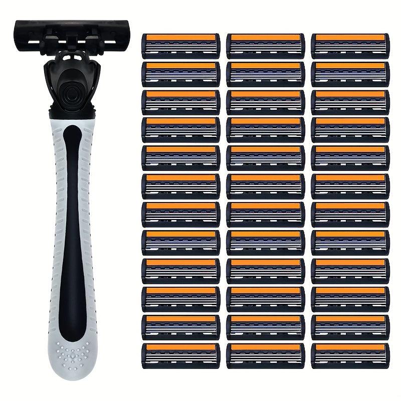 Classic Razor Set with Reusable Blades and Skin Guard