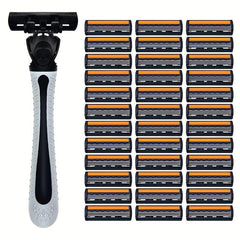 Classic Razor Set with Reusable Blades and Skin Guard