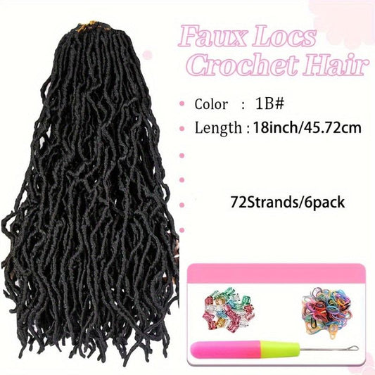 6pack 91 Soft Locs Crochet Hair For Women Natural Butterfly Locks Style