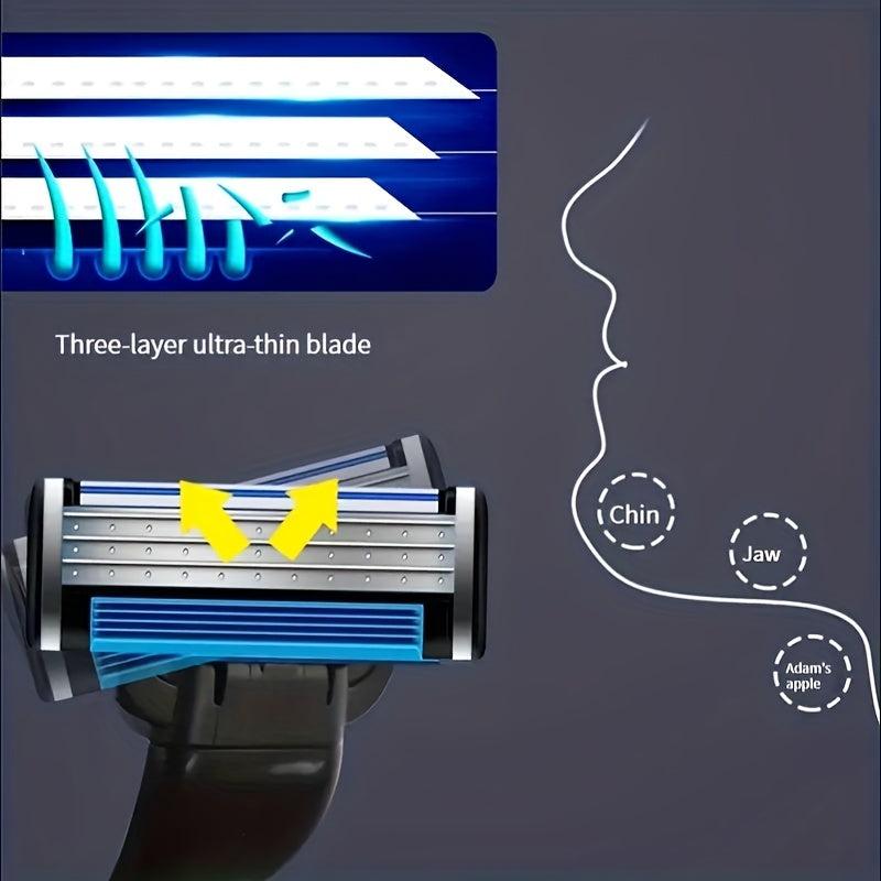 3 Layer Men's Razor Manual Scraper High end Shaving Kit