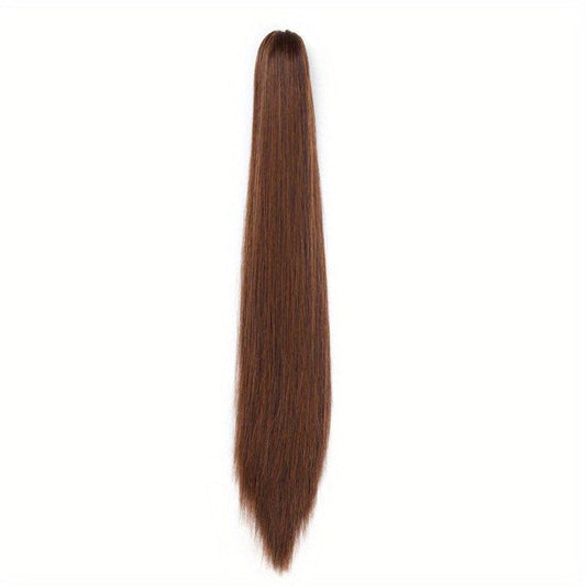 60 96 Cm Claw Clip Straight Ponytail Hair Extension Synthetic Fiber Hairpiece