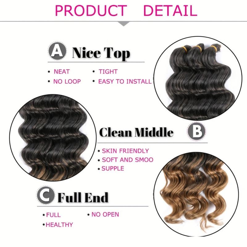 Water Wave Hair Bundles Synthetic Crochet Braids for Curly Hair