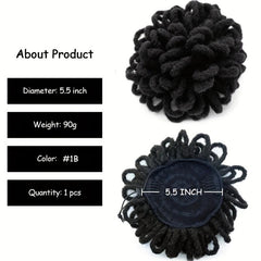 Synthetic DreadLock Afro Puff Hair Bun Chignon Drawstring Ponytail