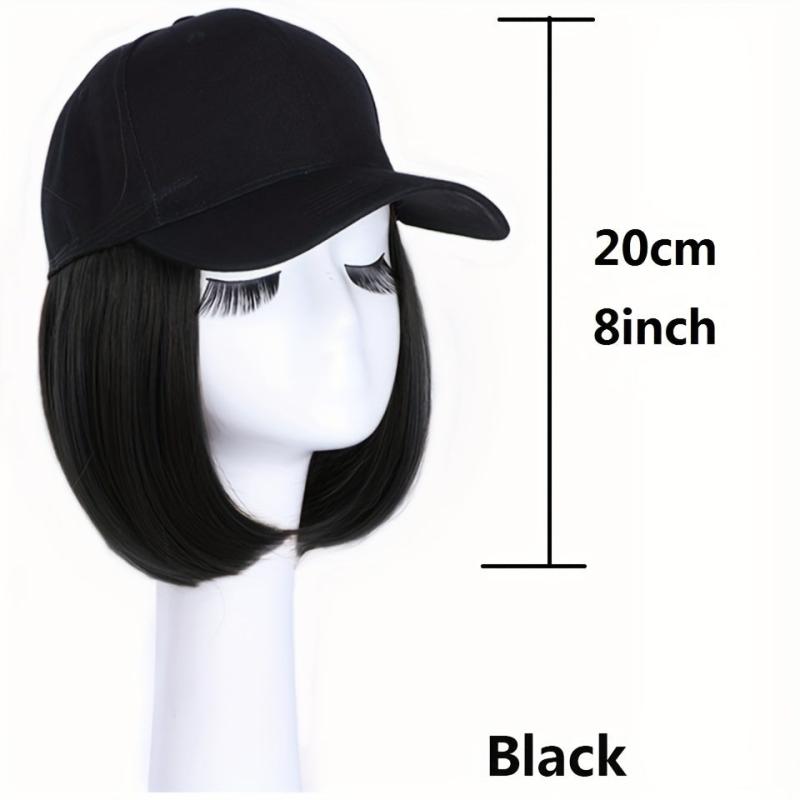 Short Straight Bob Wig Adjustable Size Synthetic Hairpiece