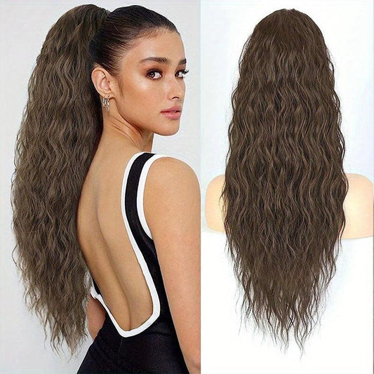 Long Curly Wavy Ponytail Extensions for Women Clip In Hair Extensions