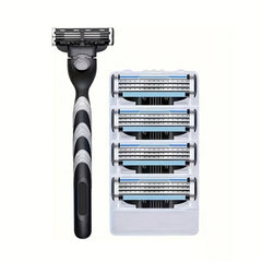 Vintage 3-Layer Razor Set with 4 Refills