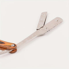 Wood Handle Straight Edge Razor for Hair Removal