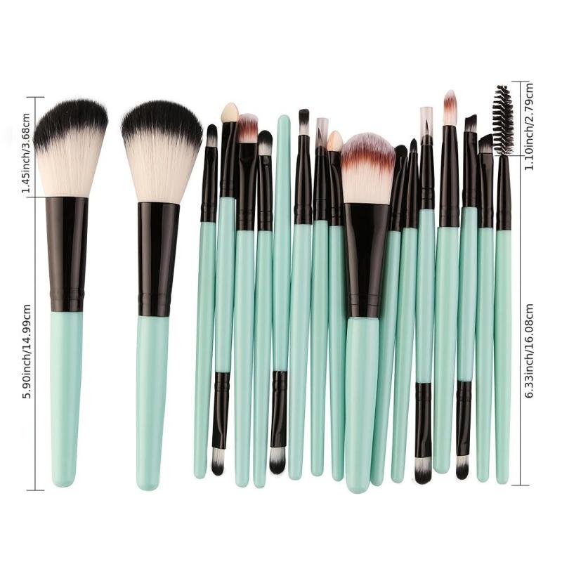 18 Pc Makeup Brush Set for Blush Eyeshadow & More - Perfect Birthday Gift