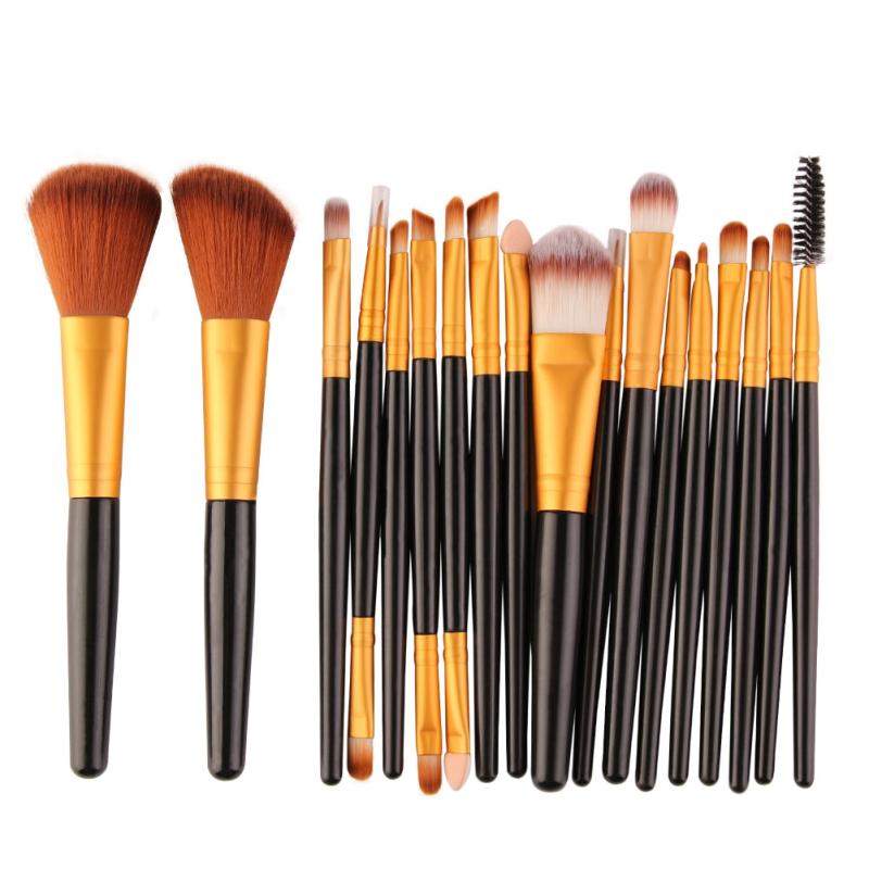 18 Pc Makeup Brush Set for Blush Eyeshadow & More - Perfect Birthday Gift