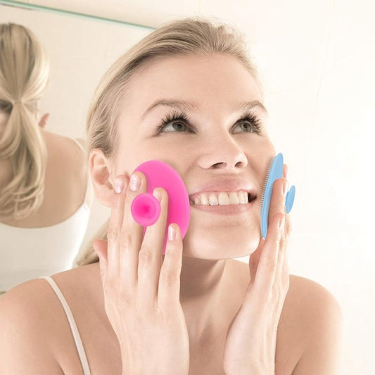 2 Pack Silicone Face Scrubber Soft Scrubbies Facial Exfoliator