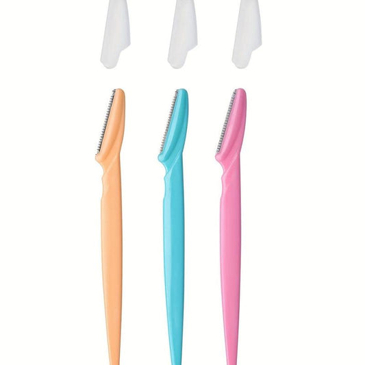 Facial Hair Remover Tool Eyebrow Shaper Stainless Steel Blade 3 Pcs