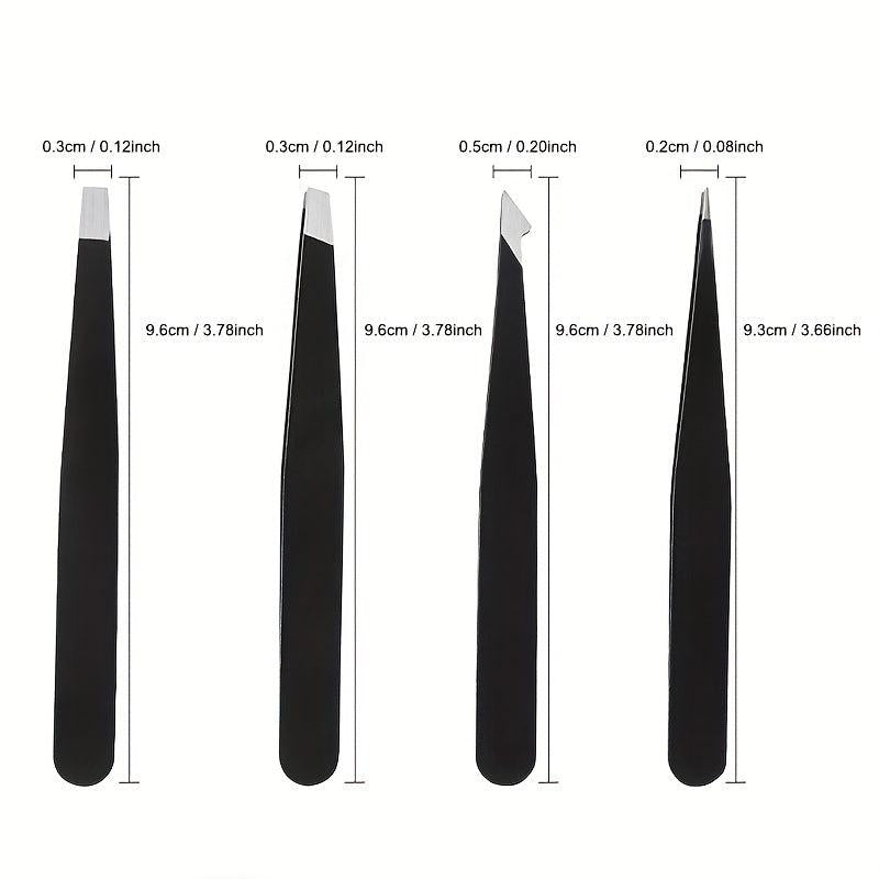 Professional Stainless Steel Tweezers For Eyebrows - Great Precision