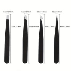 Professional Stainless Steel Tweezers For Eyebrows - Great Precision