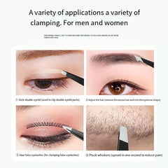 Professional Stainless Steel Tweezers For Eyebrows - Great Precision