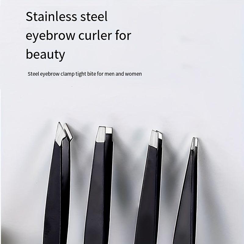 Professional Stainless Steel Tweezers For Eyebrows - Great Precision