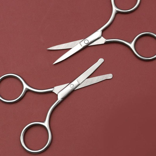 Men's Facial Hair Scissors - Stainless Steel Trimming Tool