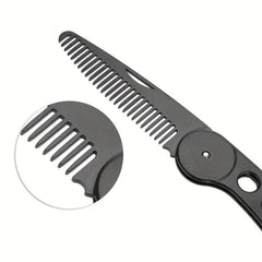 Stainless Steel Folding Beard Comb Portable Anti Static Comb For Men
