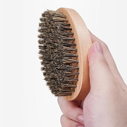 Boar Bristle Beard Brush Bamboo Handle Beard Shaping Tool