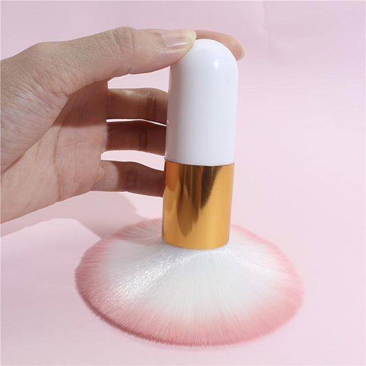 Fluffy Blush Brush Short Handle Face Loose Powder Manicure Dust Beauty Tool