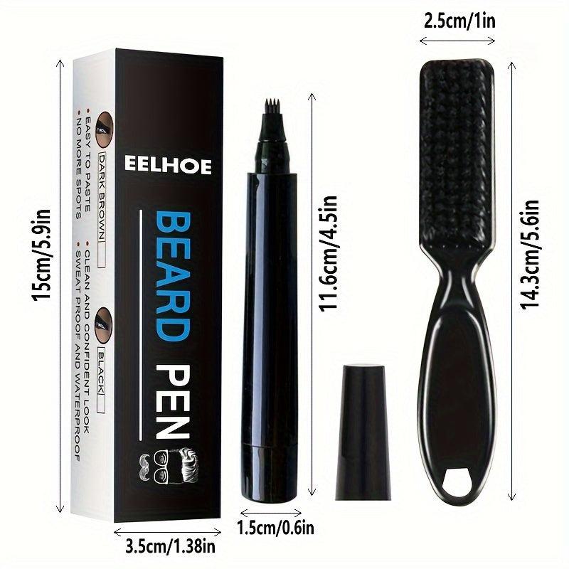 3PCS Beard Filler Kit Waterproof Long Lasting Natural Makeup Beard Pen