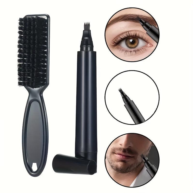 3PCS Beard Filler Kit Waterproof Long Lasting Natural Makeup Beard Pen