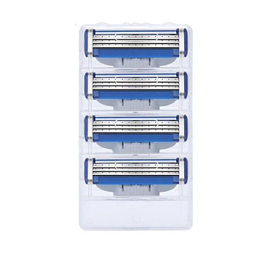 Classic 3 Layer Manual Razor Set Stainless Steel With 4 Refills