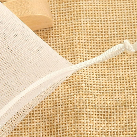 10pcs Exfoliating Mesh Soap Saver Pouch Drawstring Holder Bags