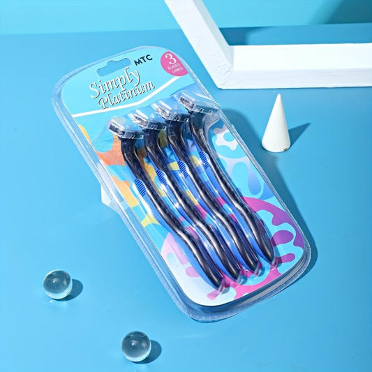 4 PCS Set 3 Blades Manual Men Razor Random Blister Packaging