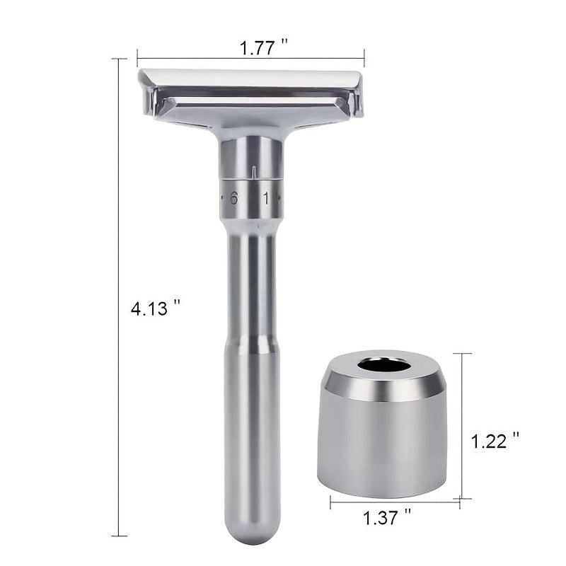 Adjustable Double Edge Safety Razor + 5 Blades for Smooth Shaving