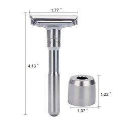 Adjustable Double Edge Safety Razor + 5 Blades for Smooth Shaving