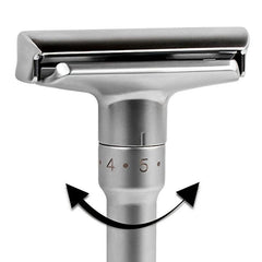 Adjustable Double Edge Safety Razor + 5 Blades for Smooth Shaving