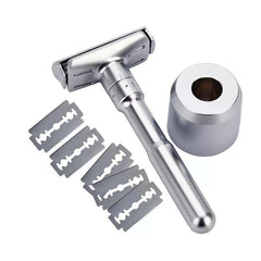 Adjustable Double Edge Safety Razor + 5 Blades for Smooth Shaving