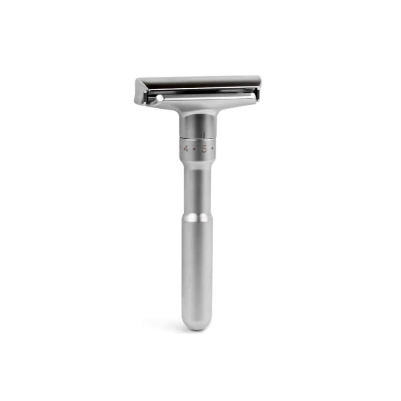 Adjustable Double Edge Safety Razor + 5 Blades for Smooth Shaving