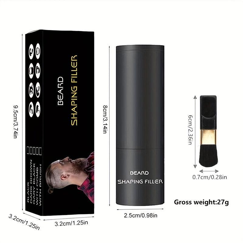 Beard Filler Stick & Brush Combo - Natural Finish