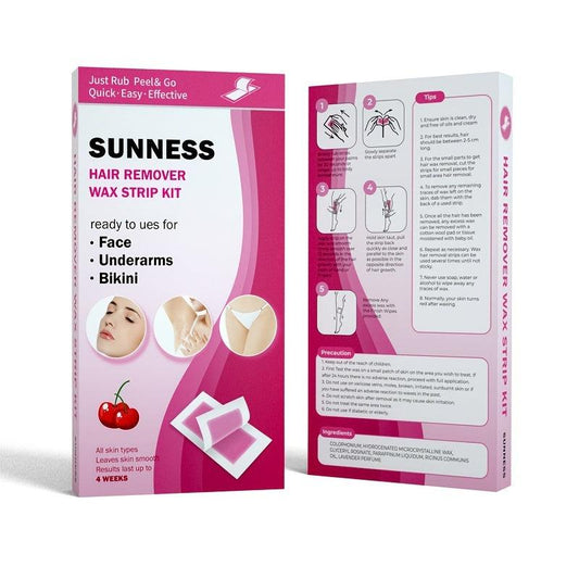 Large Wax Strips Hair Removal Natural Formula Face Legs Bikini Area