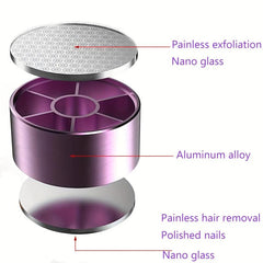 2 In 1 Dual purpose Double sided Foot Brush Foot File Epilator