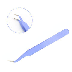 2 Pcs Portable Anti Static Tweezers Set for Eyelash Extension Eyebrow