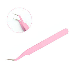 2 Pcs Portable Anti Static Tweezers Set for Eyelash Extension Eyebrow