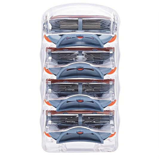 Men's Razor Blade Refills 8 Count 5 Layers Replaceable Heads