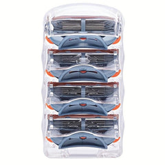 Men's Razor Blade Refills 8 Count 5 Layers Replaceable Heads