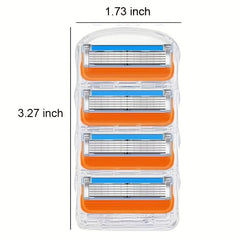 Men's Razor Blade Refills 8 Count 5 Layers Replaceable Heads