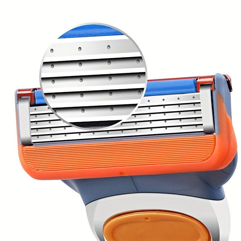 Men's Razor Blade Refills 8 Count 5 Layers Replaceable Heads