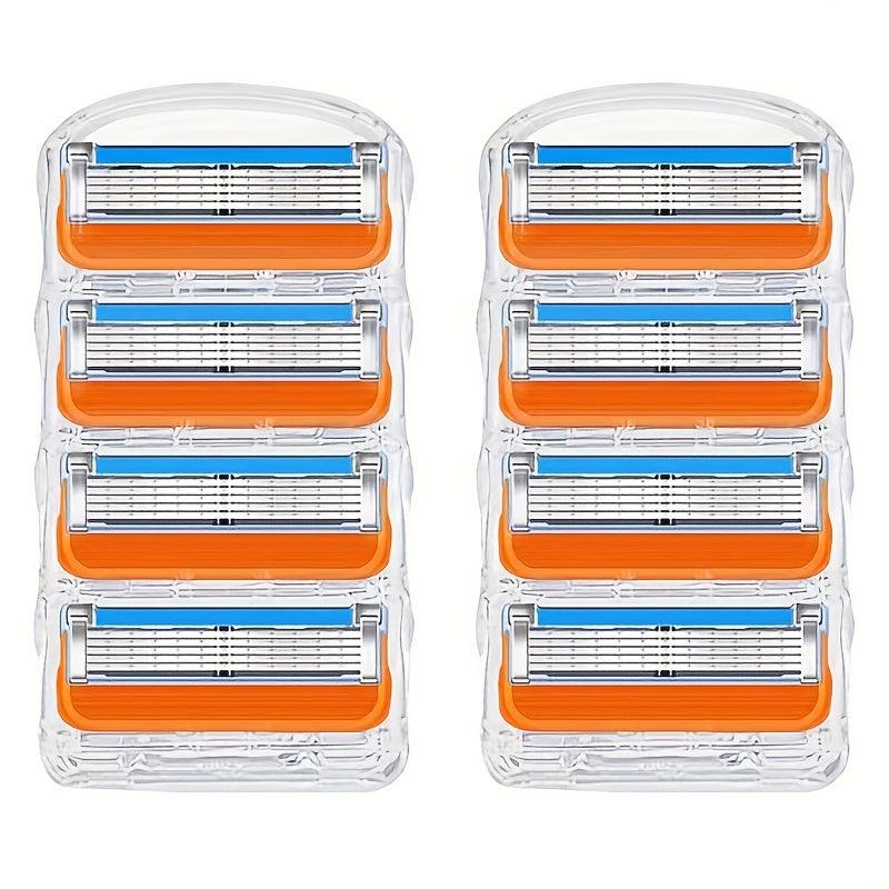 Men's Razor Blade Refills 8 Count 5 Layers Replaceable Heads