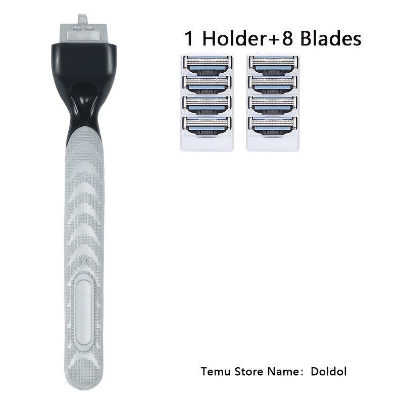 3-Layer Safety Razor Set with 36 Blades & Holder - Stainless Steel Shaving Kit