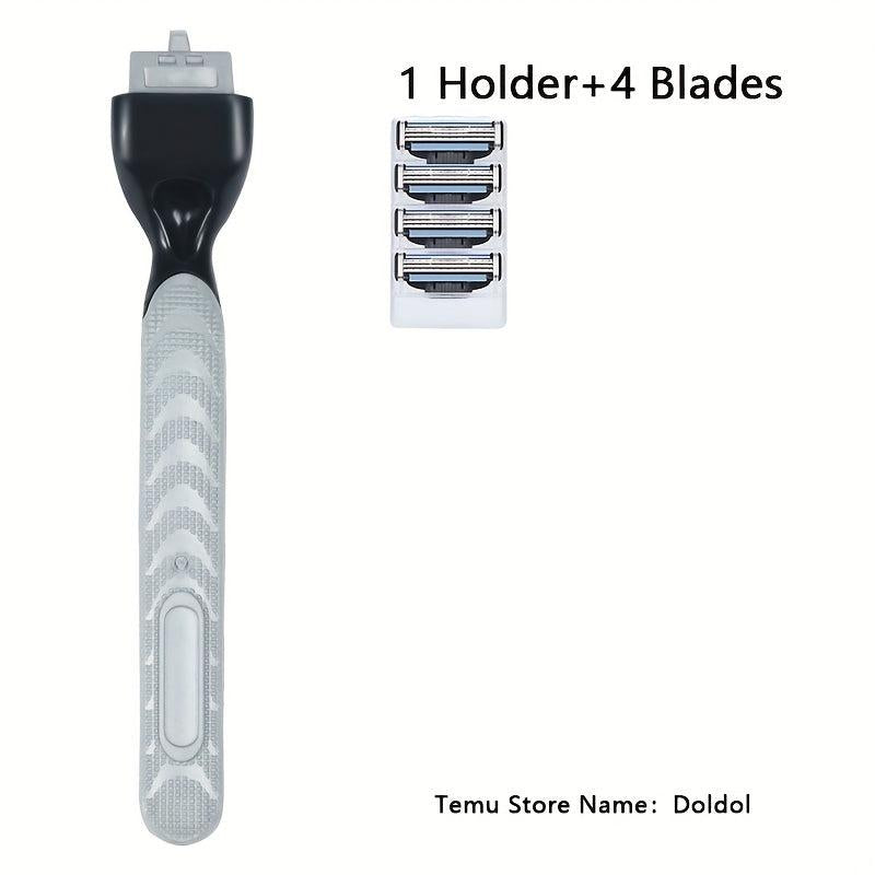 3-Layer Safety Razor Set with 36 Blades & Holder - Stainless Steel Shaving Kit